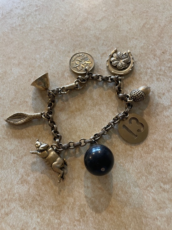 Coro Accessories - Vintage 1950’s Coro Lucky Charm Bracelet with Silver-Tone Charms